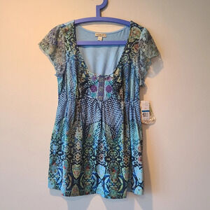 NWT One World sz.PXL women's  top multicolor